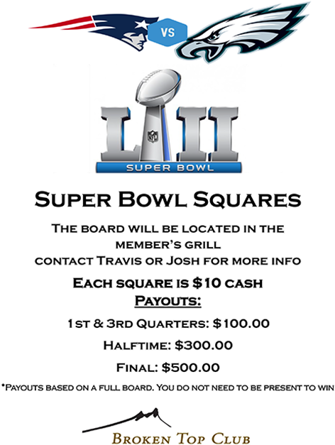 Super Bowl L I I Squares Advertisement