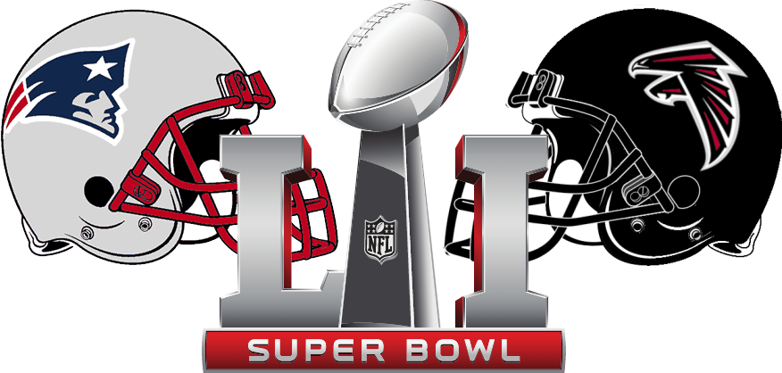 Super Bowl L I Trophyand Team Helmets