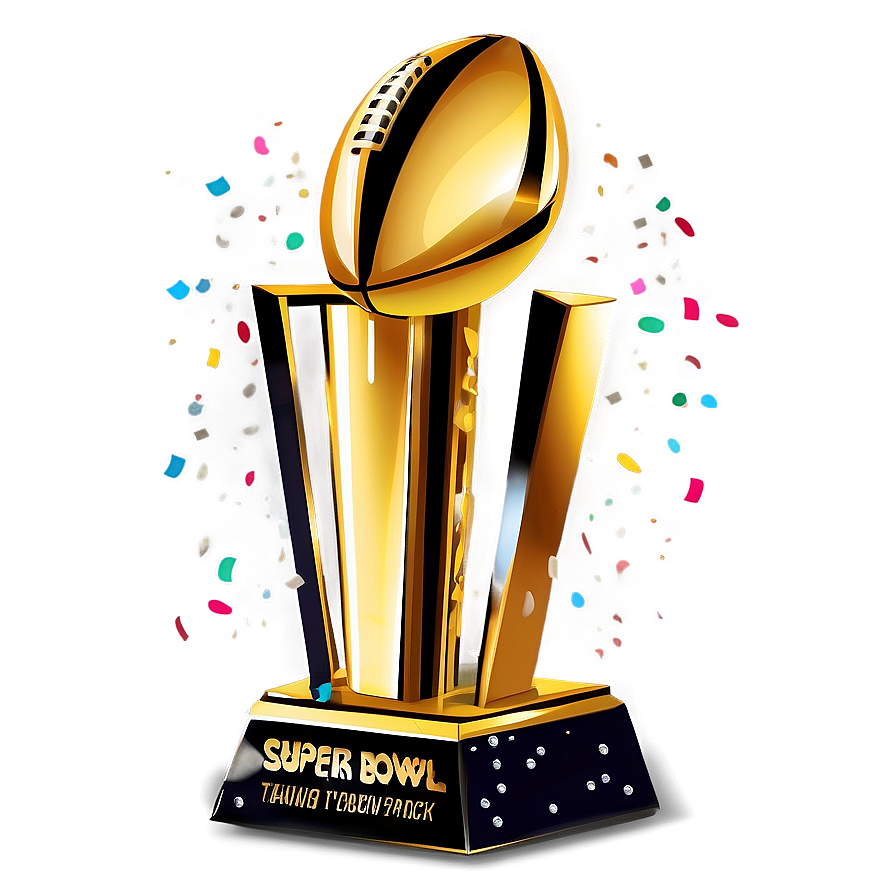 Super Bowl Trophy With Confetti Png Pum