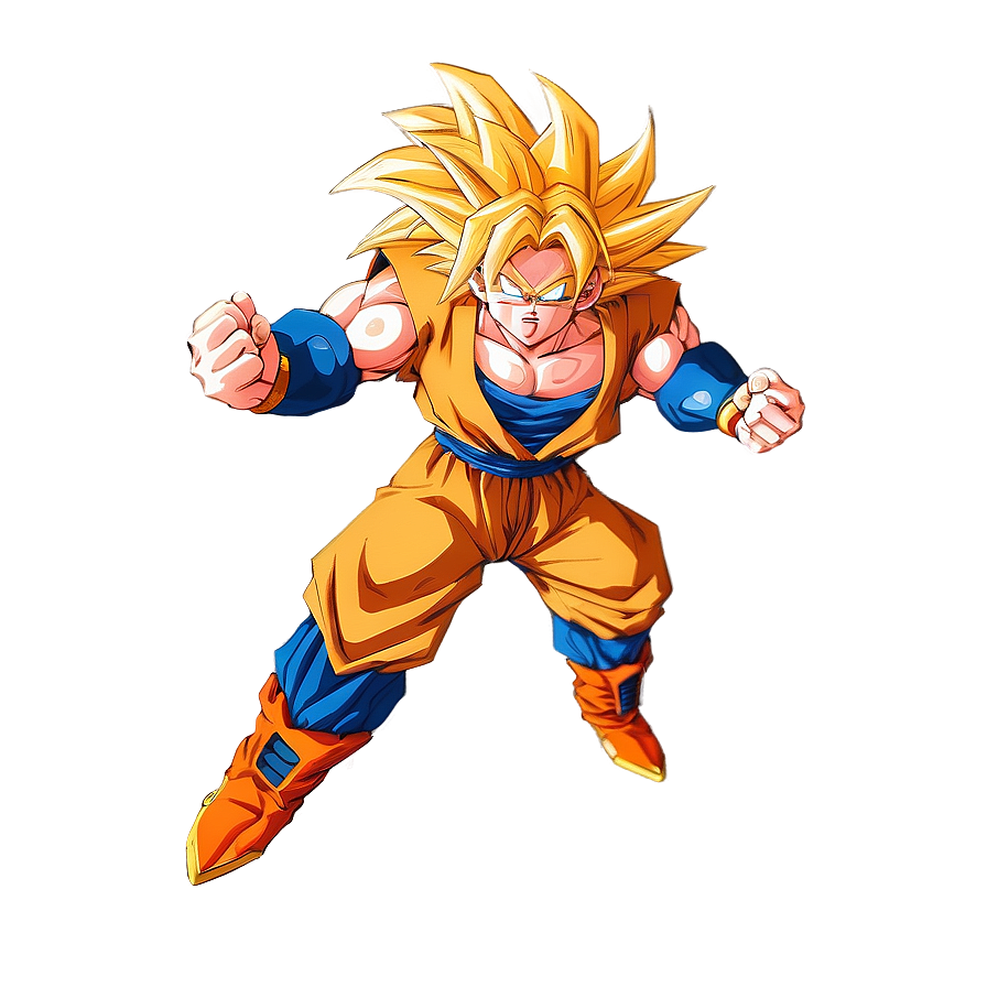 Super Saiyan 3 Goku Flying Png 06252024