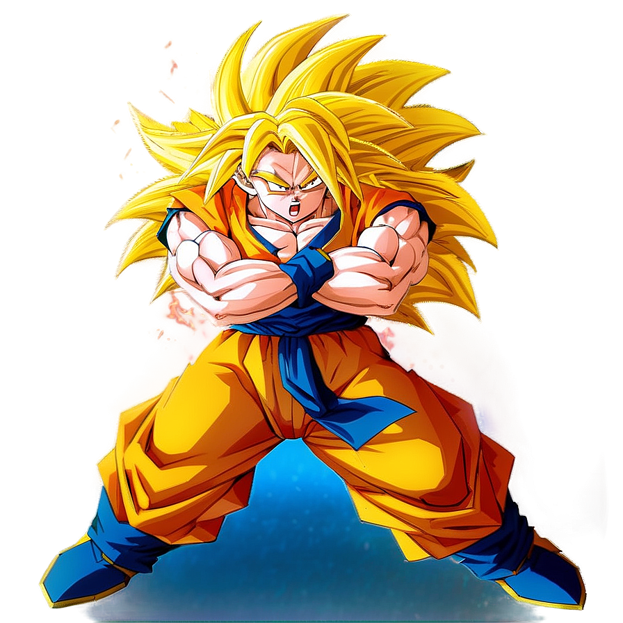 Super Saiyan 3 Goku's Aura Unleashed Png Iph