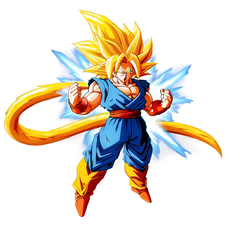 Super Saiyan 3 Goku's Aura Unleashed Png Lul96