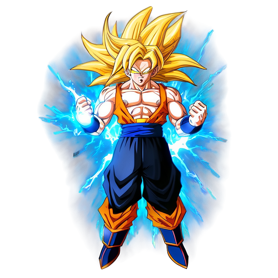 Super Saiyan 3 Goku's Energy Explosion Png 06252024