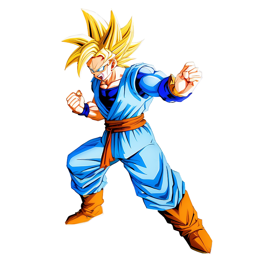 Super Saiyan 3 Goku's Energy Explosion Png Fek