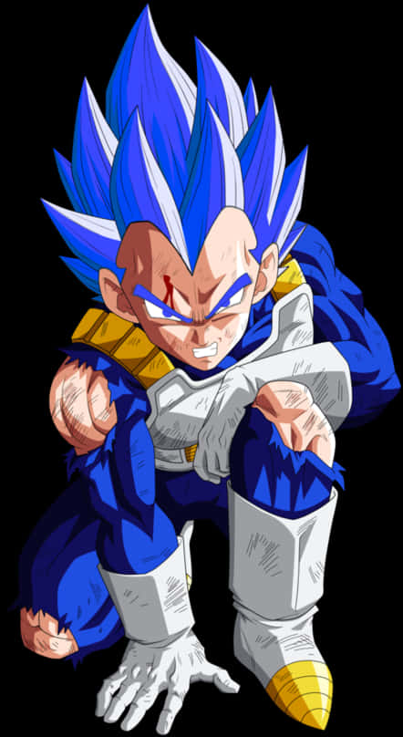 Super Saiyan Blue Vegeta Power Stance