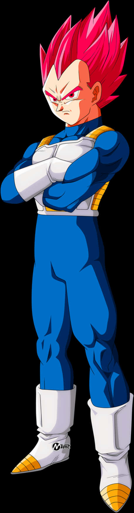 Super Saiyan God Vegeta Stance