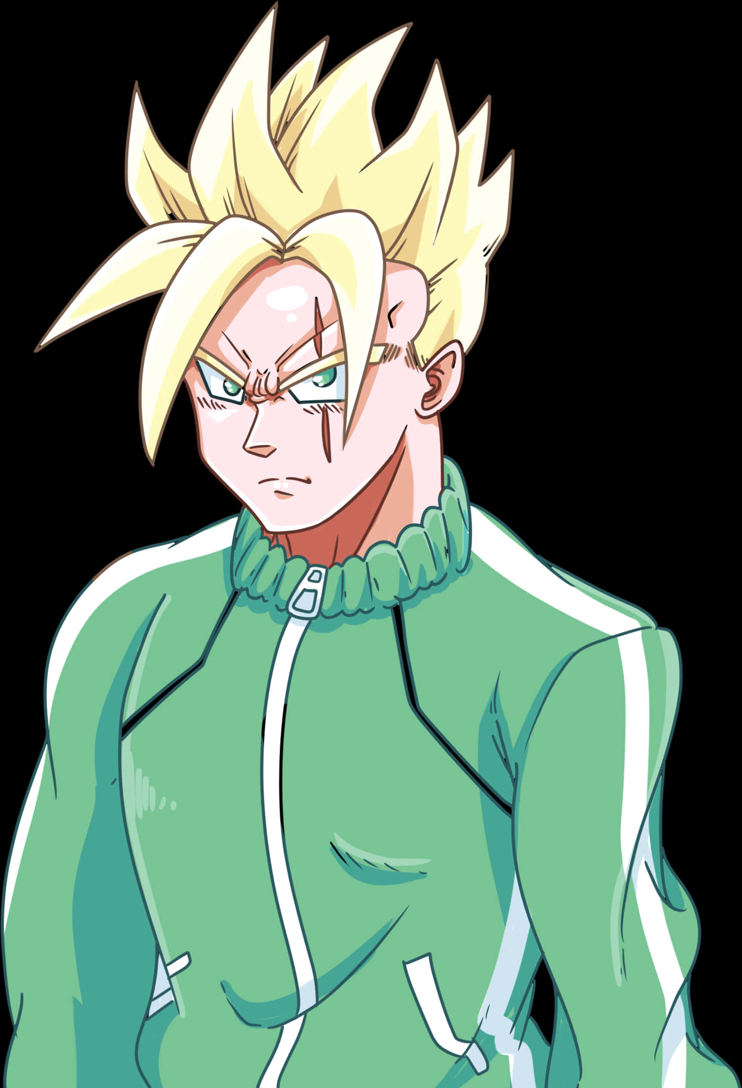 Super Saiyan Gohan Green Track Suit