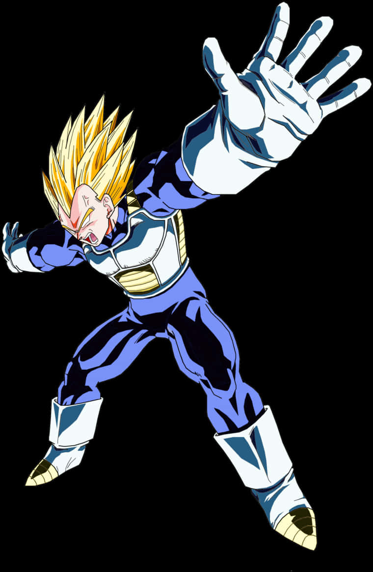 Super Saiyan Vegeta Action Pose | PNGpix.com