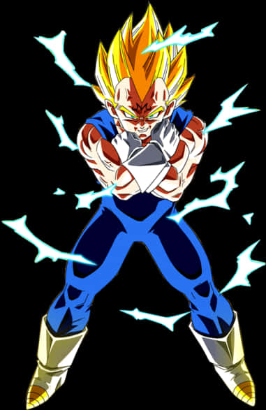 Super Saiyan Vegeta Power Up