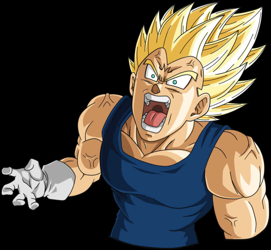 Super Saiyan Vegeta Shouting