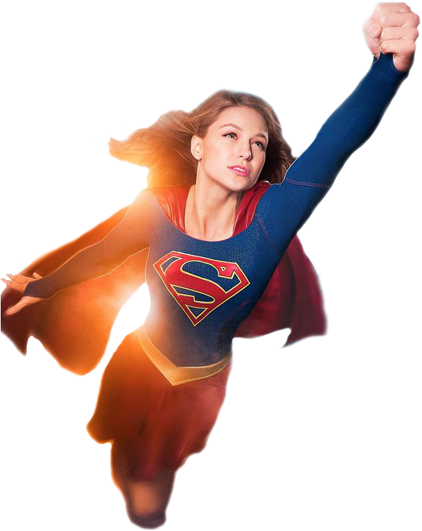 Supergirl Flying Heroic Pose