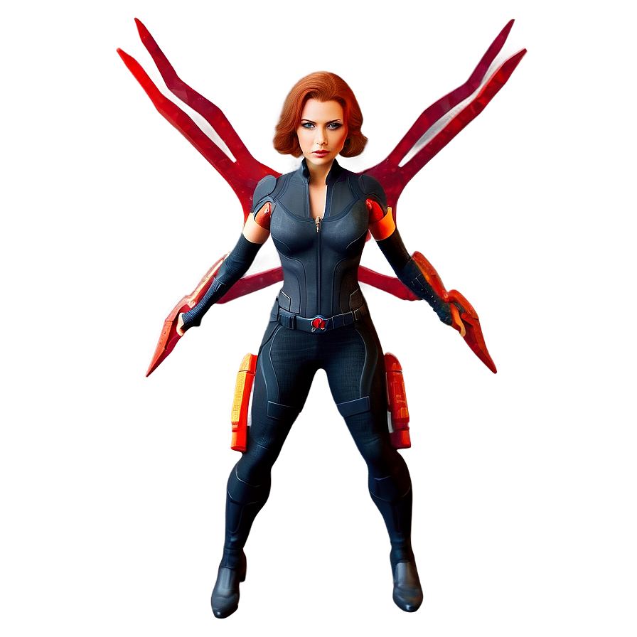 Superhero_ Female_with_ Red_ Wings