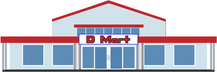 Supermarket Front View Illustration