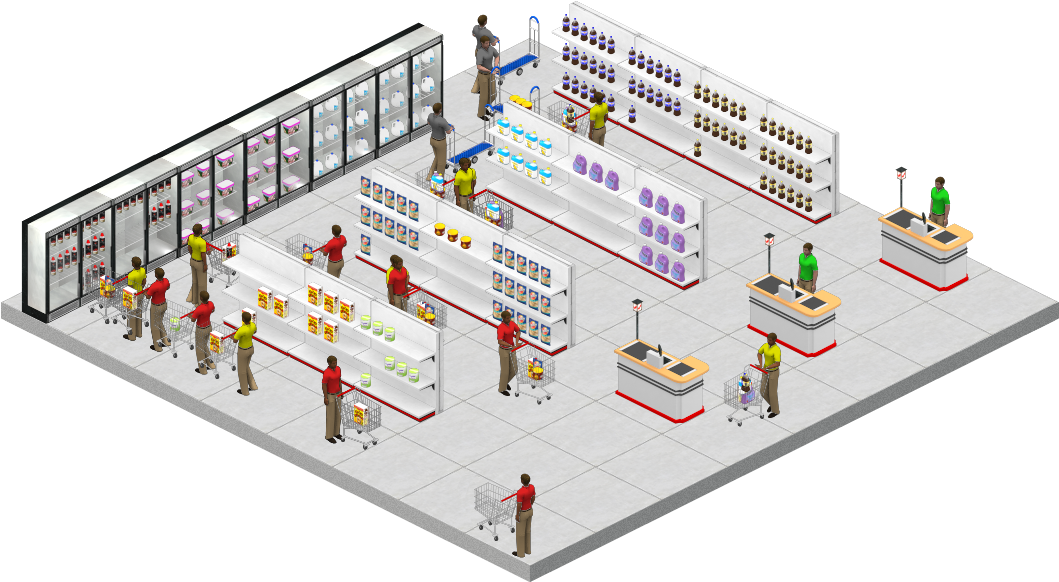 Supermarket Isometric View