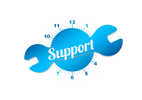 Support Wrench Clock Graphic