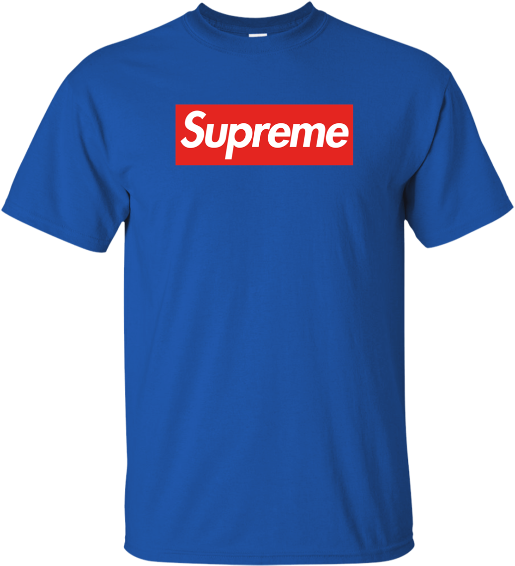 Supreme Logo Blue Tshirt