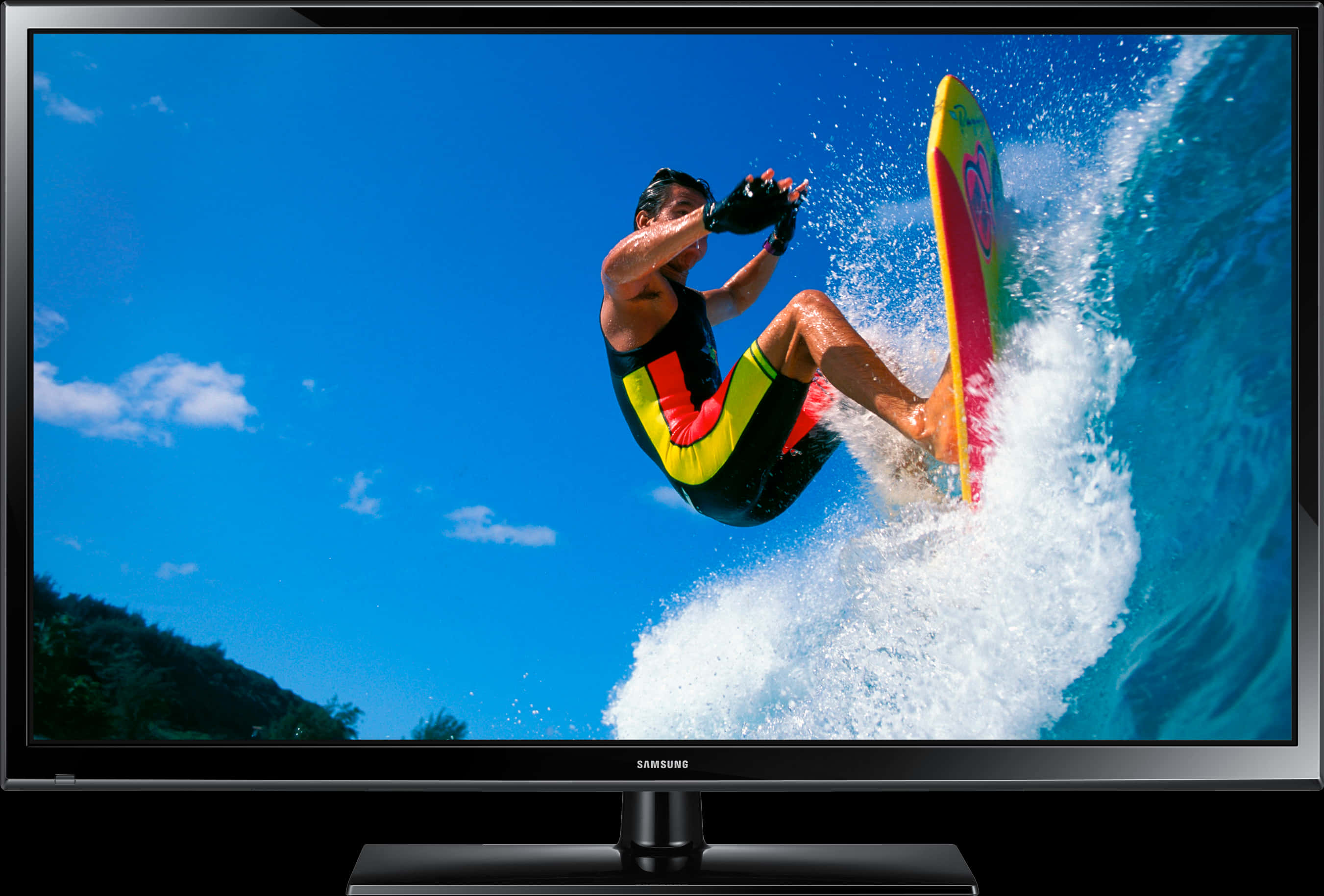 Surfer Action Displayedon Samsung L E D T V