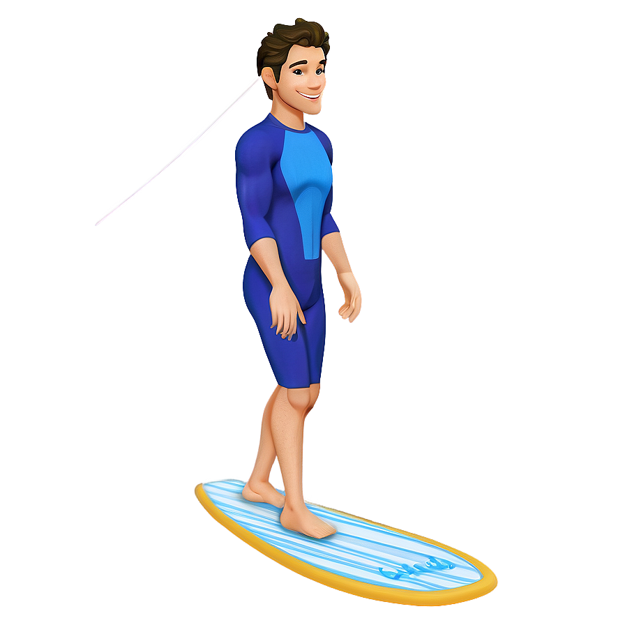 Surfing Blue Emoji Png 05252024