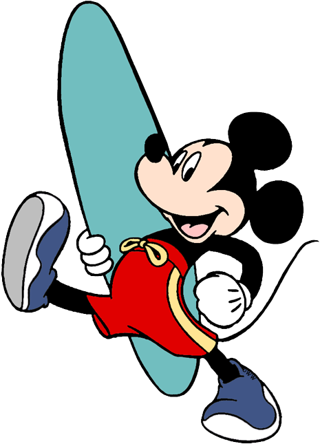 Surfing Mickey Mouse Clipart