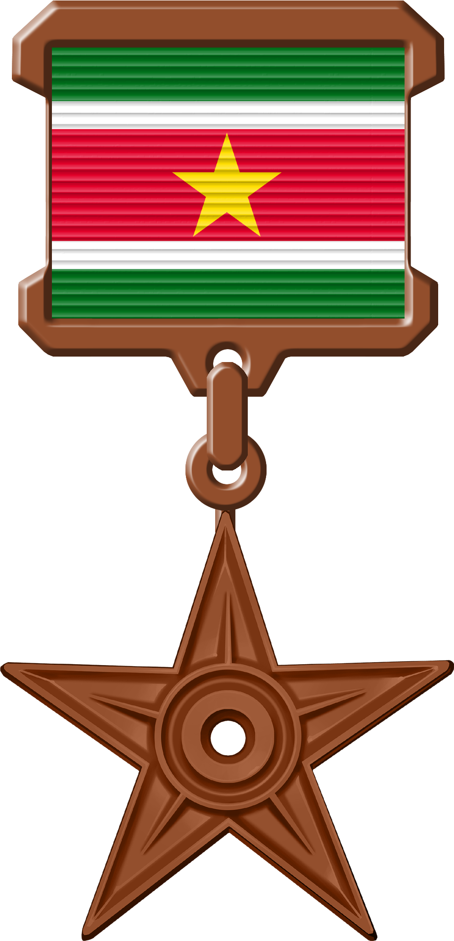 Suriname Flag Medal Illustration