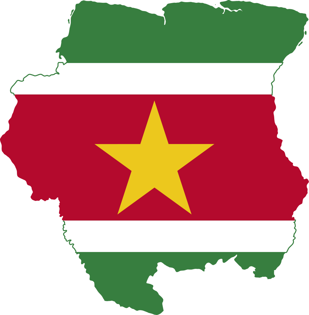 Suriname Mapand Flag Overlay
