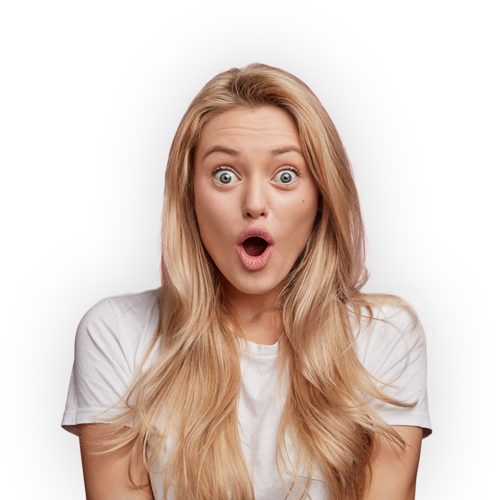 Surprised Blonde Woman Expression