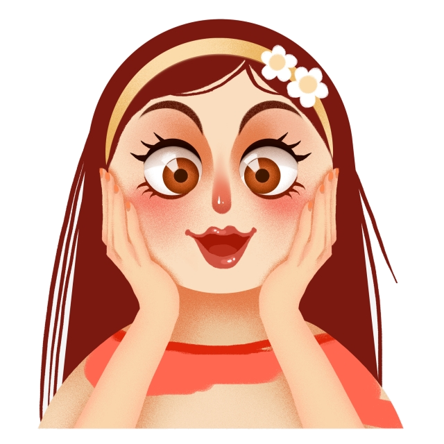 Surprised Cartoon Girl Illustration