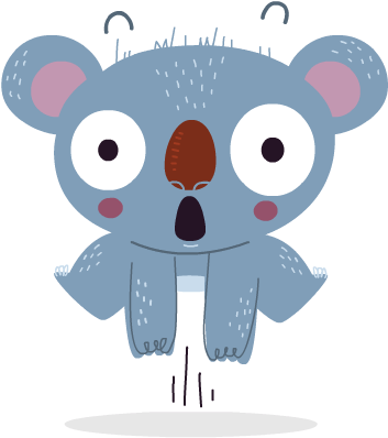 Surprised Cartoon Koala