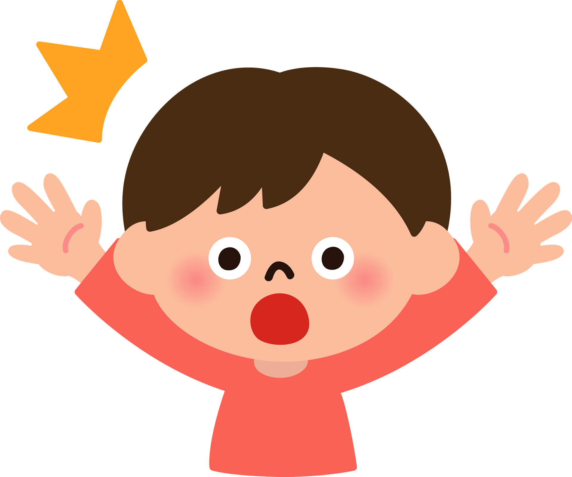 Surprised Child Cartoon Illustration