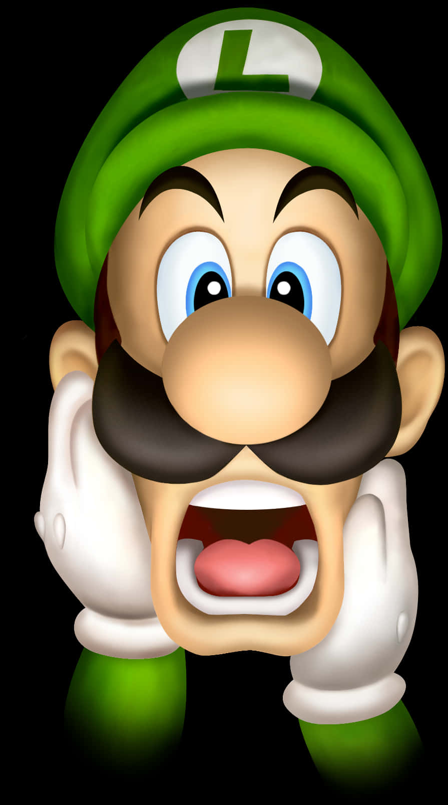 Surprised Luigi Portrait