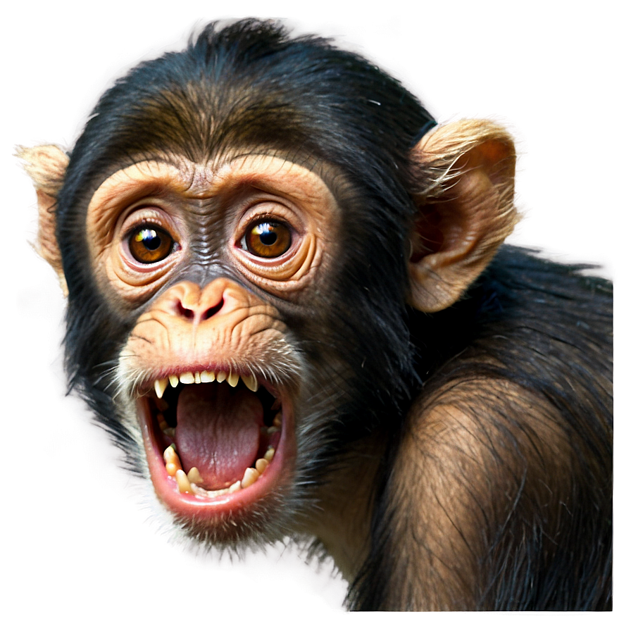 Surprised Monkey Face Expression Png Ele46