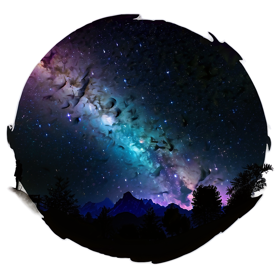 Surreal Galaxy Stars Landscape Png 06252024