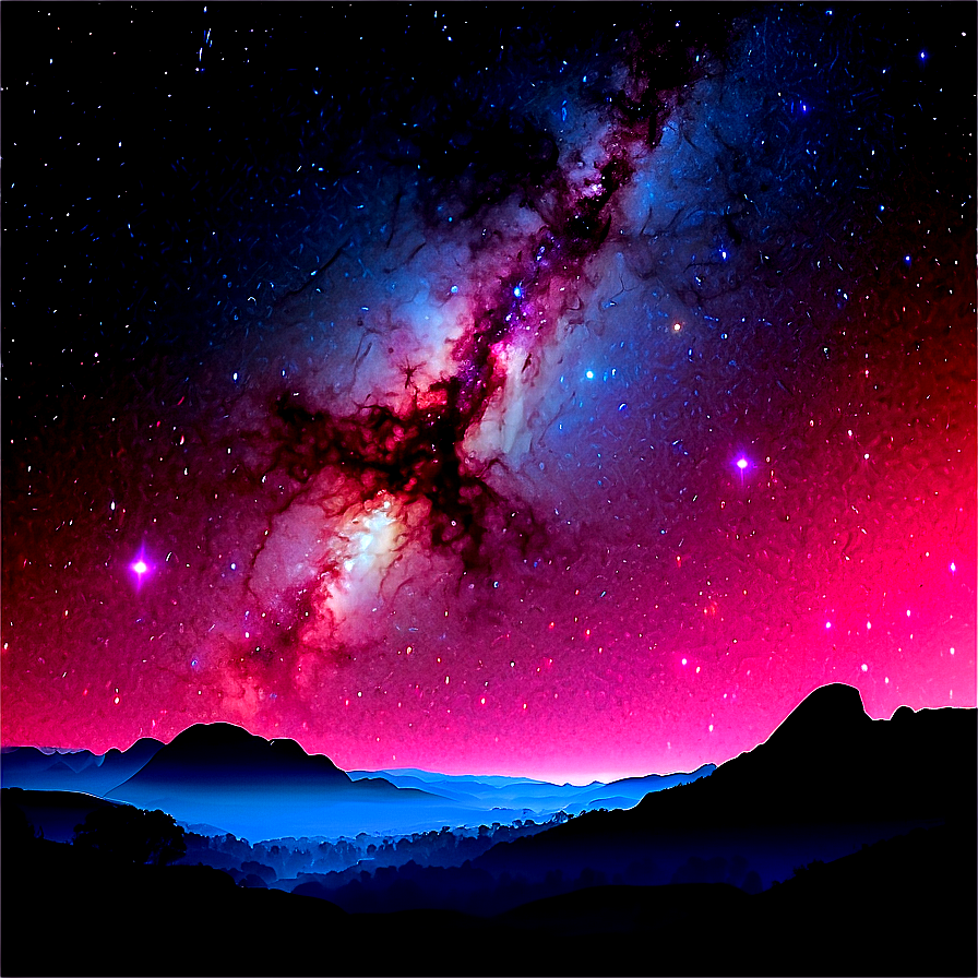 Surreal Galaxy Stars Landscape Png Fqo30