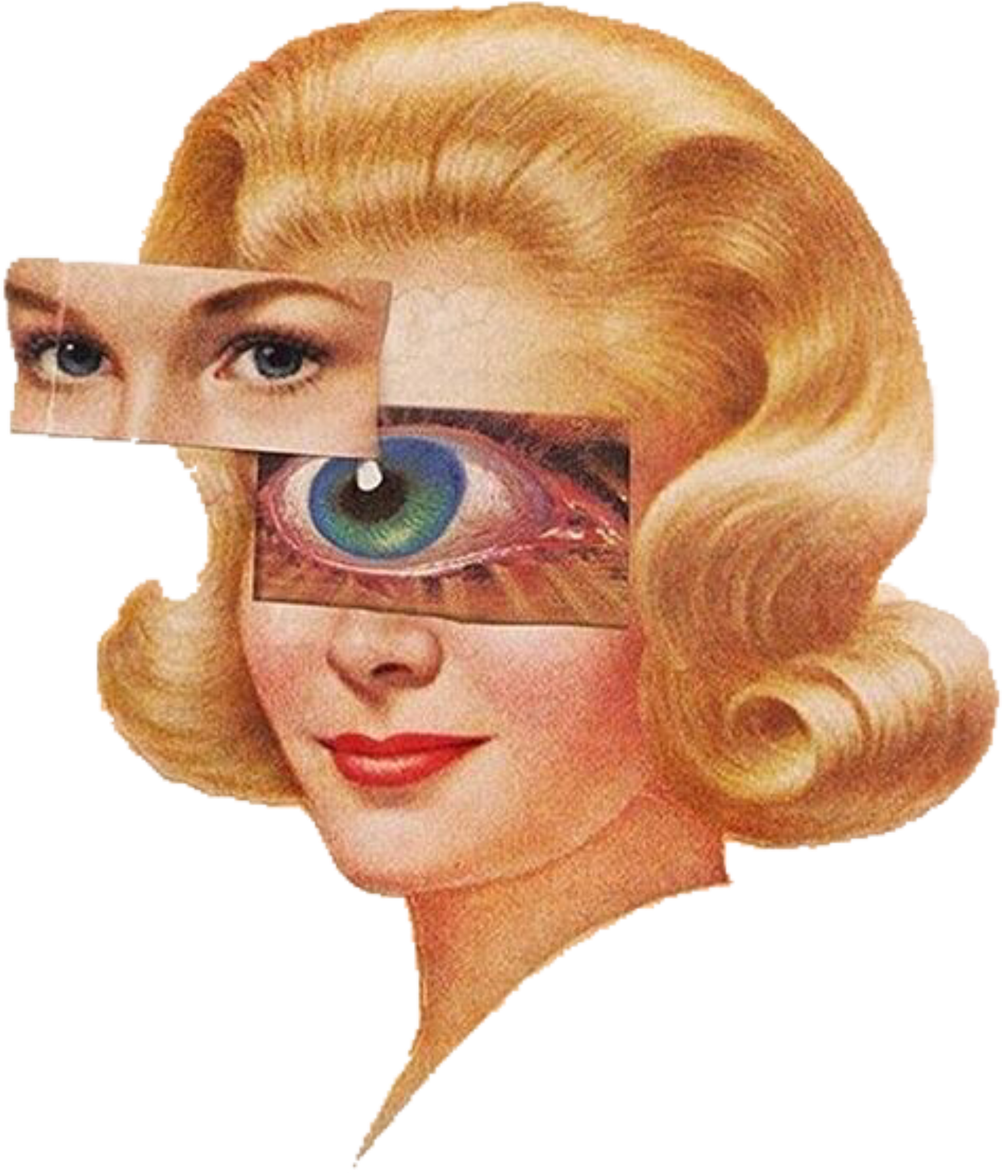 Surreal Vintage Eye Collage