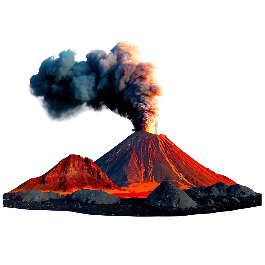 Surreal Volcano Scene Png 32