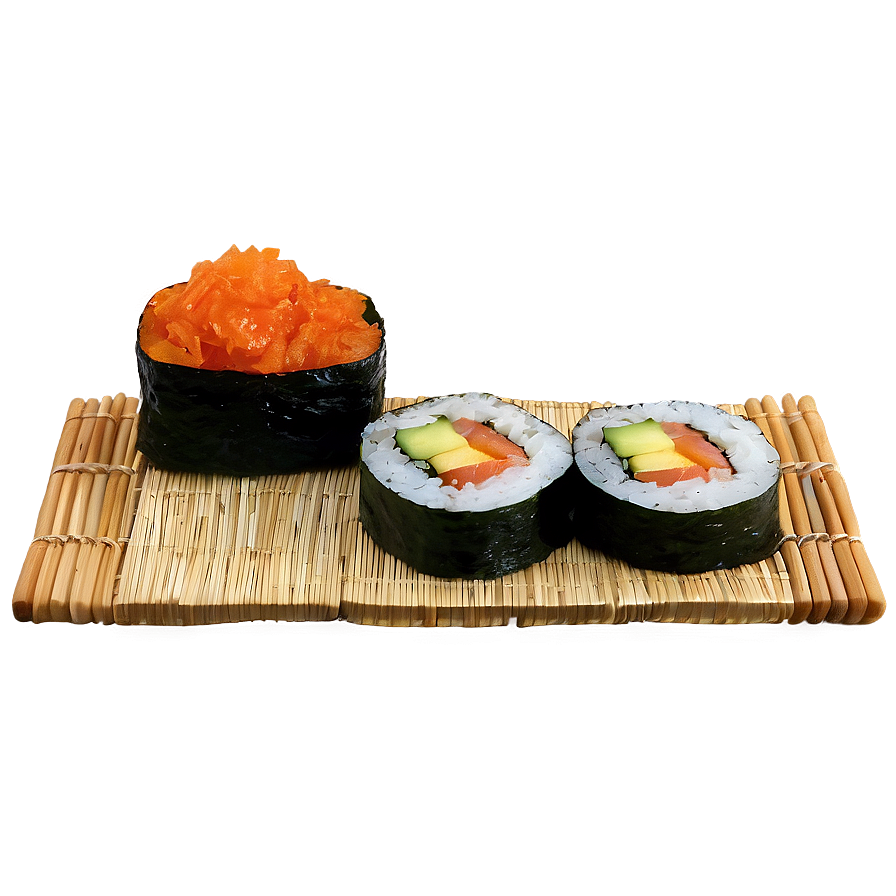 Sushi On Bamboo Mat Png Sqf82