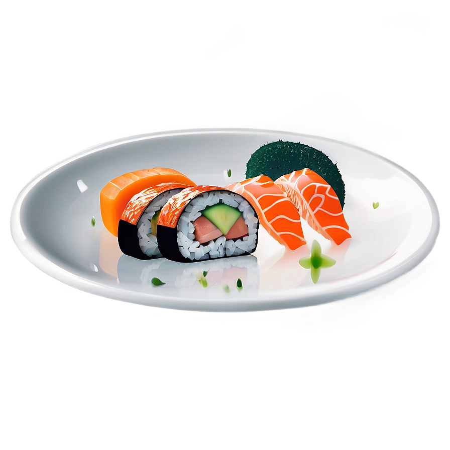 Sushi Plates Design Png Voe