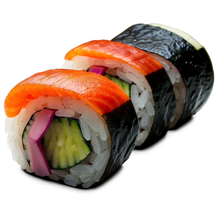 Sushi With Pickled Radish Png Unq30