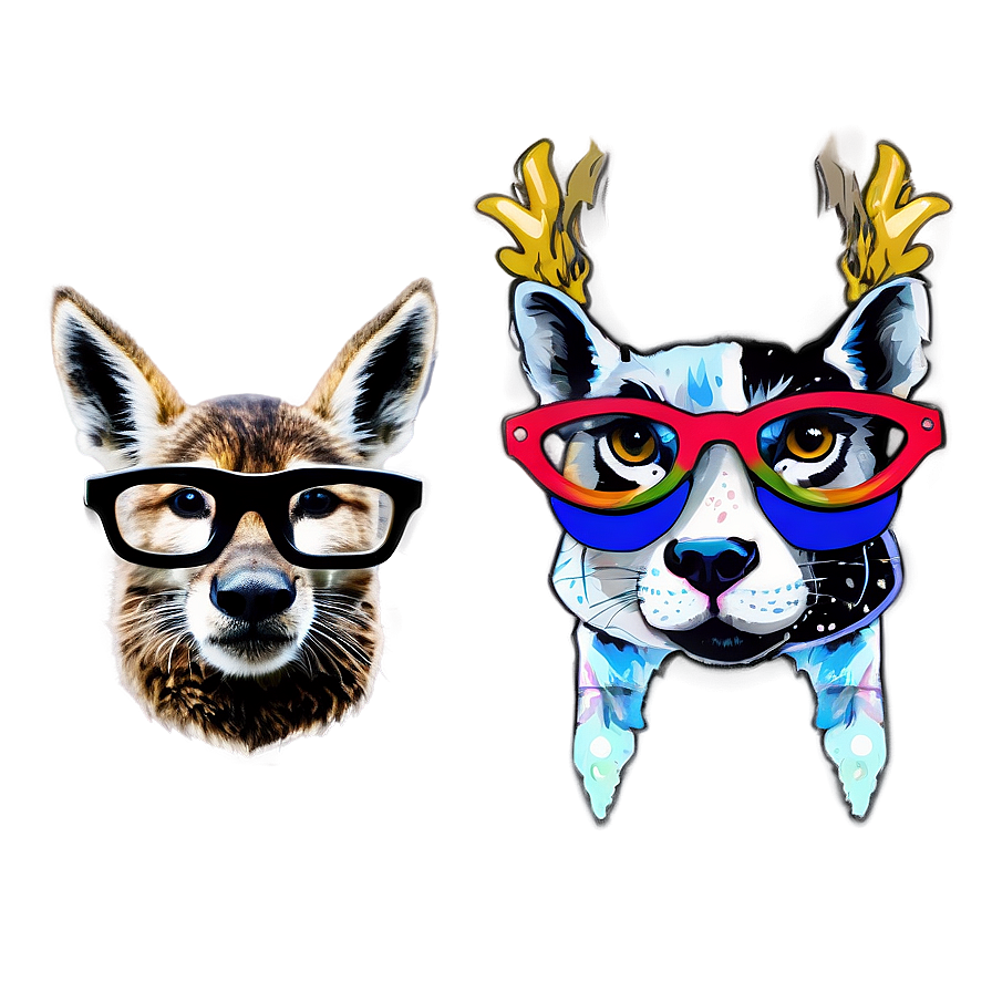 Swag Glasses On Animals Png 20