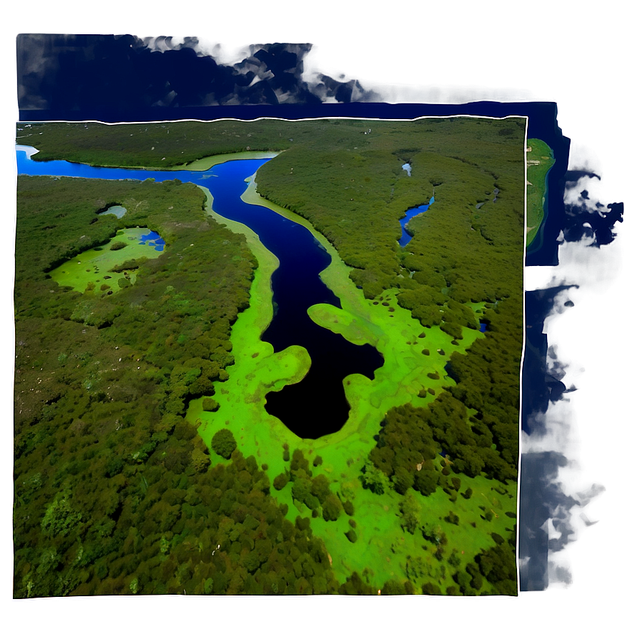 Swamp Marshlands Aerial Png Uuo30