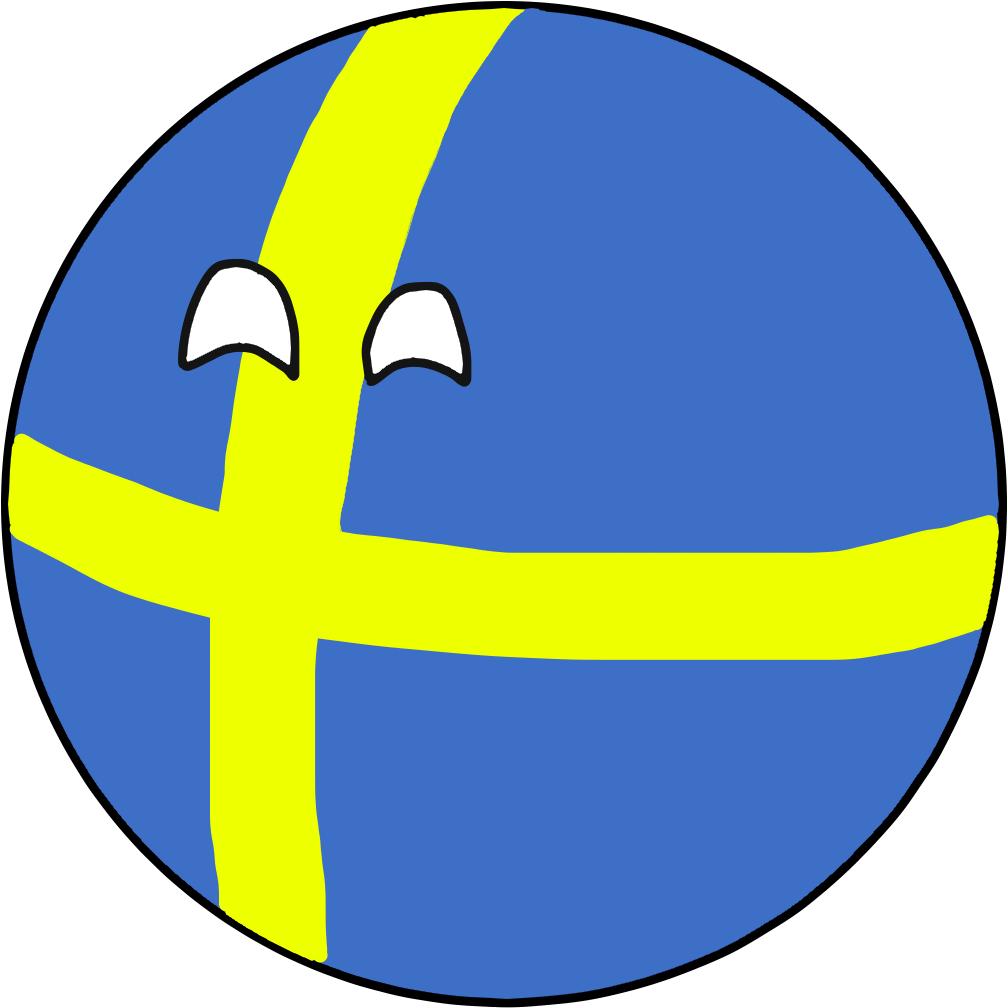 Sweden Flag Circle Character Illustration