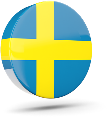 Swedish Flag Badge3 D Render