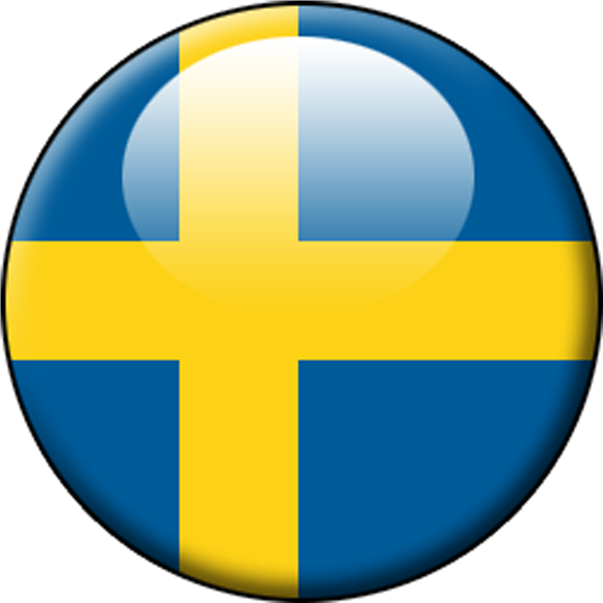 Swedish Flag Button