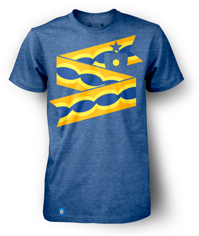 Swedish Flag Waves T Shirt Design