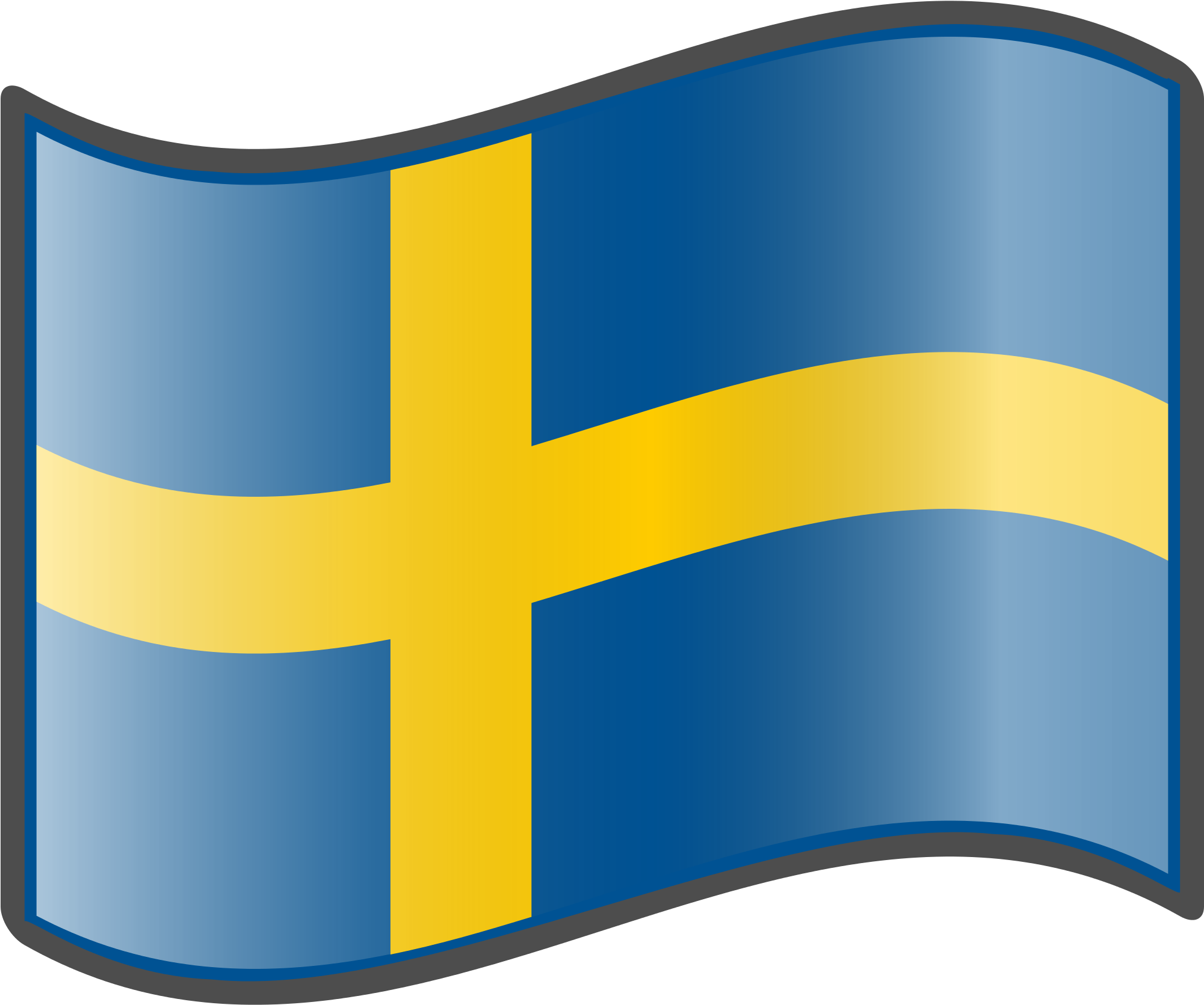 Swedish Flag Waving Graphic