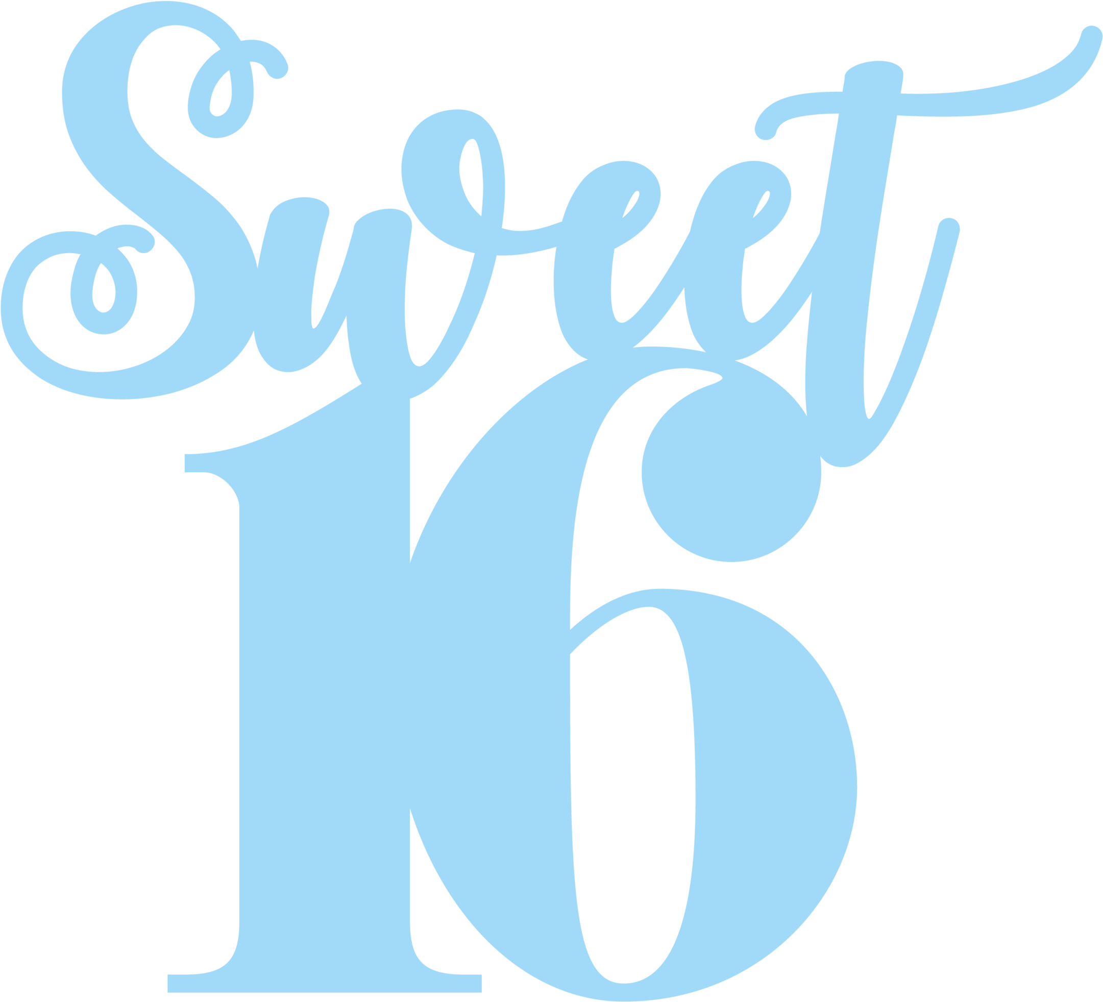 Sweet16 Cursive Text Logo