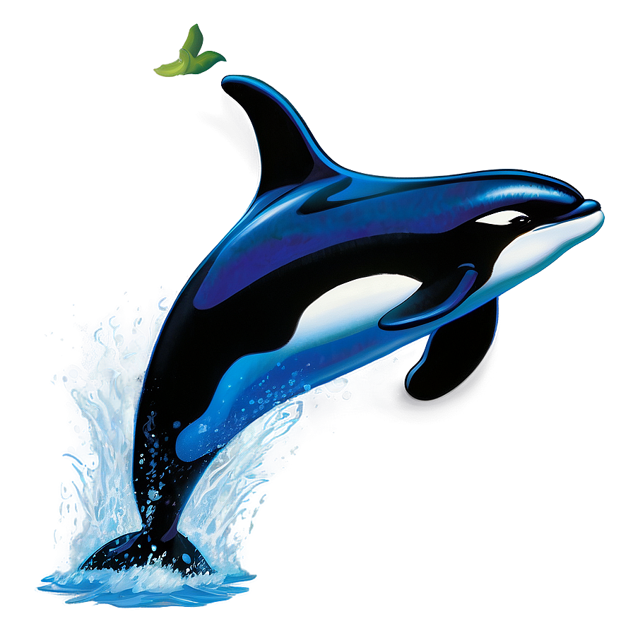 Swimming Orca Whale Graphic Png 68