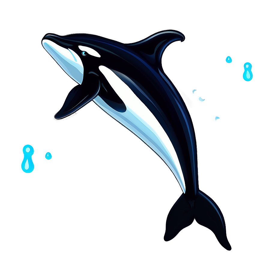 Swimming Orca Whale Graphic Png Csf18