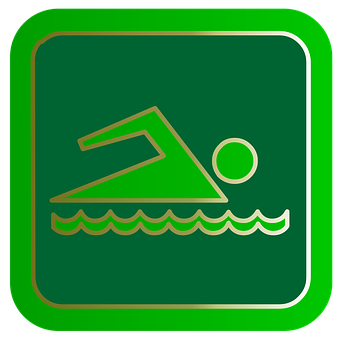 Swimming Symbol Green Sign