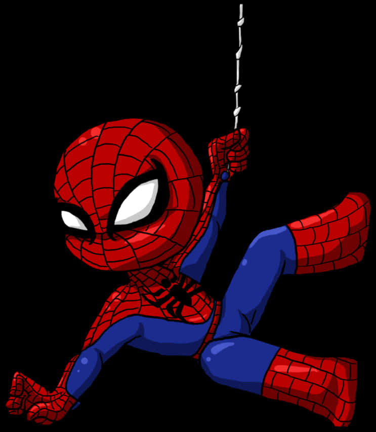 Swinging Spiderman Cartoon